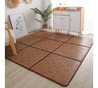 Tatami Tapis de sol japonais en rotin, pliable, rafraîchissant, respirant, lisse, antidérapant, avec sac de rangement pour salon, chambre à coucher, jeu