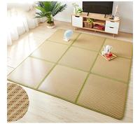 Tatami Traditionnel, Ensemble de Tapis en rotin Japonais Multicolore Plusieurs Tailles(M,120 * 240Cm(8 Pieces))