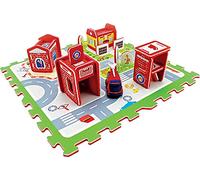 TATAMIZ Station 3D à Monter en Tapis Puzzle-31 pièces-1 Camion de Pompier Inclus-Dès 3 Ans-D'arpèje-TTMZ122, TTMZ122