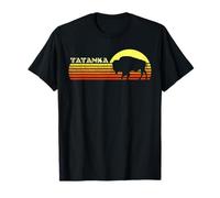 Tatanka Bison Buffalo Bull indien rétro soleil indien T-Shirt