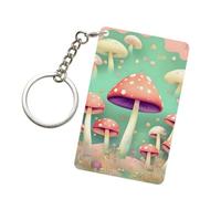 TATAUU Dream Champignon Rectangulaire Acrylique Porte-clés Unisexe Texture Transparente Impression Haute Définition Design Personnalisé