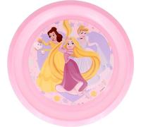 Assiette plate Disney Pink pour fille en plastique Princesses résistante aux chocs accidentels et réutilisable