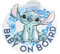 Tataway Baby On Board Stitch - Panneau de voiture avec ventouse - Adorable motif Disney - Sécurité pour votre enfant