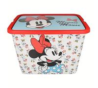 Tataway Boîte de rangement Minnie pour enfants, en plastique sans BPA, lavable et réutilisable, avec couvercle, légère et hermétique