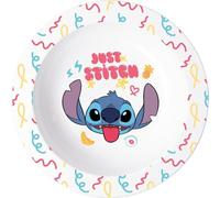Tataway Bol à micro-ondes Disney Stitch - Grand bol à soupe, pâtes et céréales en plastique | Durable, léger et facile à nettoyer