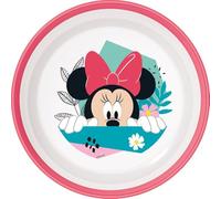 STOR Bol Disney Minnie en plastique rose et blanc pour fille avec base antidérapante