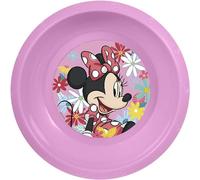 Tataway Bol pour enfant Disney Pink Minnie en plastique résistant aux chocs accidentels et réutilisable