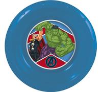Tataway Bol pour enfant en plastique bleu Marvel Avengers Hulk Thor résistant aux chocs accidentels et réutilisable
