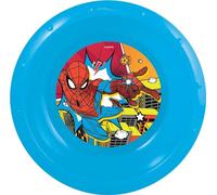 STOR Bol pour enfant en plastique bleu Marvel Spiderman résistant aux chocs accidentels et réutilisable