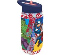 Tataway Bouteille à saupoudrer Avengers 330 ml - Bouteille réutilisable pour enfants - Fermeture anti-goutte - Plastique durable - Produit officiel Marvel