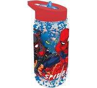 Tataway Bouteille à saupoudrer Spiderman 330 ml - Bouteille réutilisable pour enfants - Fermeture anti-goutte - Plastique durable - Produit officiel Marvel