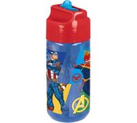 Tataway Bouteille d'eau Ecozen Avengers 430 ml - Bouteille pour enfants sans BPA avec fermeture de sécurité, résistante aux gouttes et design Marvel, parfaite pour l'école, le sport et les