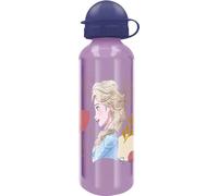 STOR TataWay in viaggio si cresce Disney Gourde lilas pour filles en aluminium Frozen Elsa et Anna 530 ml avec bec et bouchon de sécurité