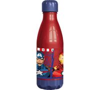 Marvel Gourde rouge enfant en plastique Avengers Iron Man Hulk Captain America 560 ml avec bouchon à vis