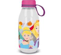 Tataway Bouteille en tritan transparent Disney Ecozen pour filles Cendrillon Princesses Sleeping Beauty Belle Jasmine 460 ml avec bouchon et poignée en silicone