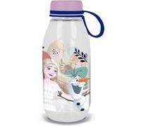 STOR TataWay in viaggio si cresce Disney Gourde Ecozen transparente pour filles Tritan Frozen Elsa et Anna 460 ml avec capuche et poignée en silicone