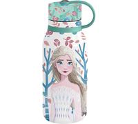 Tataway Bouteille isotherme Disney Elsa Anna et Olaf 330 ml en acier inoxydable blanche pour fille avec bec verseur et bouchon de sécurité