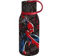 Bouteille isotherme noire en acier inoxydable Marvel Spiderman 330 ml pour enfants avec bec verseur et bouchon de sécurité