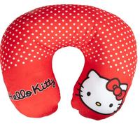 Tataway Coussin de Voyage Hello Kitty pour bébé Coussin de Voyage à Pois Rouges pour Voiture et Avion - Support Cervical Doux en Tissu Doux avec Rembourrage intérieur