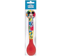 Ensemble de 2 couverts Disney en plastique rouge pour enfants Mickey Mouse Mickey Mouse Fourchette et cuillère