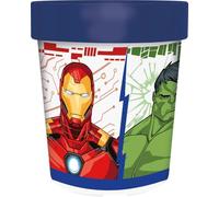 STOR Gobelet en plastique pour enfants Marvel Avengers Iron Man Hulk Captain Marvel 260 ml avec base antidérapante