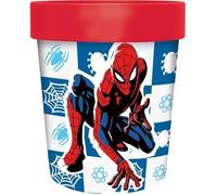 Tataway Gobelet pour enfant Marvel Spiderman Spider-Man en plastique rouge 260 ml avec base antidérapante
