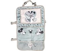 TataWay - Organisateur de Voiture pour Enfants, 6 Poches et Support Tablette jusqu'à 10", Minnie & Mickey Mouse, Polyester, 36 x 58 cm, Gris et Rose