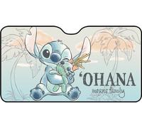 Tataway Pare-Soleil Avant de Pare-Brise de Voiture Lilo & Stitch 130x70 cm - Crème Solaire UV avec Graphique Officiel Stitch sur Fond Lilas | Universal pour Enfants