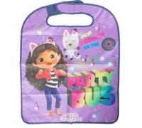 Tataway Protecteur de siège Auto Gabby's Dollhouse pour Enfant - Housse de siège arrière Universelle en PVC Durable avec Poches et Attache Appui-tête, Protection du siège Auto Contre la saleté