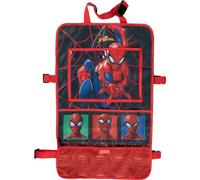 TataWay - Protège-siège de voiture Spiderman, 6 poches pratiques pour tablette jusqu'à 10", S'adapte à toutes voitures, Graphismes Marvel captivants, Rouge, Polyester
