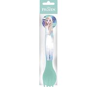 Set de 2 couverts en plastique bleu Disney pour enfants La Reine des neiges Elsa et Anna cuillère et fourchette