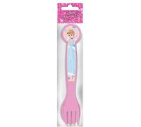 Tataway Set de 2 couverts roses Disney pour enfants en plastique, cuillère et fourchette Princesses Cendrillon