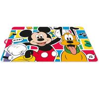 Disney Set de Table Individuel coloré pour Enfants en Plastique Mickey Mouse Mickey Pluto