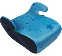 Siège de voiture Tataway i-Size ECE R129/03 avec dossier. Élévateur de sécurité pour enfants d'une hauteur de 126 à 150 cm. Rise avec motifs d'étoiles, siège pour enfant sur fond bleu