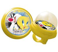 Tataway Sonnette de vélo Looney Tunes Titti Silvestro Bleu-Jaune Fun Squeezy
