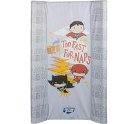 Tataway Table à langer DC Comics Justice League avec côtés et motifs des super-héros Spiderman, Flash et Batman, matelas à langer pour enfants, mesure 81 x 50 x 9,5 cm