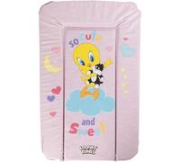 Tataway Table à langer Warner Bros Looney Tunes, matelas, table à langer souple pour garçons et filles avec motifs Titti et Silvestro, mesure 73 x 48,5 x 3 cm