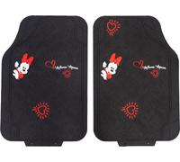 TataWay - Tapis de Voiture Minnie Mouse | Universels en PVC | Décoration Voiture Disney | P 44 x 65 cm, Noir, Polychlorure de Vinyle (PVC)