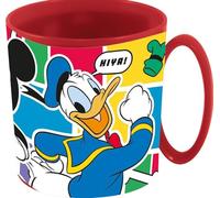Tasse Disney Mickey Mouse Mickey Mouse en plastique rouge pour enfants, 350 ml, passe au micro-ondes