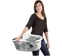Tatay - 1100501 - Panier a Linge Plastique Blanc 63 x 41,4 x 23,20 cm