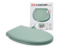 TATAY Abattant WC Duroplast Universel à Descente Amortie | Démontage Rapide | Nettoyage Facile | Haute Résistance et Antibactérien | Montage Rapide et Simple | Ovale - Modèle Comfort - Granite Green