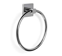 TATAY Anneau Porte-Serviette de la Collection Kalo, en Zamak chromé avec système de Fixation adhésif 3M, Pratique et sans perçage. Mesures : 19,5 x 5,5 x 22 cm