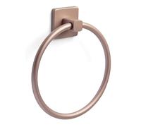 TATAY Aro Toallero Baño Sin Taladro Con Sistema de Fijación 3M | Cómodo y Sin Taladrar | Acabado Mate y Elegante | 100% inoxidable | Resistencia 5 kg | 19,5 x 5,5 x 22 cm - Colección Kalo - Oro Rosa