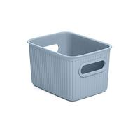 TATAY Panier de Rangement Rectangulaire Baobab, Capacité 1.5 L, Polypropylène, Sans BPA, Bleu Mystique. Mesure 12,5 x 16,4 x 10 cm