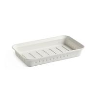 TATAY Bohol Porte-Savon de Bain en polypropylène sans BPA, Plastique 100% recyclé, Blanc Dimensions : 14 x 8,5 x 2 cm