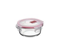 TATAY Boîte Alimentaire, de Verre, Hermétique, de 0.4 L, couvercle à pince, sans BPA, passe au micro-ondes, au four, au congélateur et au lave-vaisselle, Rouge. Mesure. 13,7 x 13,7x 6,2 cm