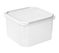 TATAY Boîte Alimentaire, Hermétique, 2.9 L Capacité, Couvercle à pression flexible, sans BPA, passe au Micro-ondes et au Lave-vaisselle, Blanc. Dimensions : 18,5 x 18,5 x 12,2 cm
