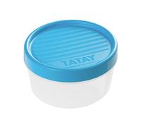 TATAY Boîte Alimentaire, Hermétique, Capacité de 0.5 L, Couvercle à vis, sans BPA, Passe au Micro-Ondes et au Lave-Vaisselle, Bleu. Dimension: 12 x 12 x 6,6 cm