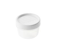 TATAY Boîte Alimentaire, Hermétique, Capacité de 0.2 L, Couvercle à vis, sans BPA, passe au micro-ondes et au lave-vaisselle, Blanc. Dimension: 8,5 x 8,5 x 6 cm