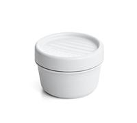 TATAY Boite Alimentaire Plastique 0,2L Twist | Couvercle à Vis | Boite Conservation Alimentaire | Micro-ondes, Lave-vaisselle, Frigo, Congélateur | Sans BPA | 8,5x8,5x6 cm, Blanc